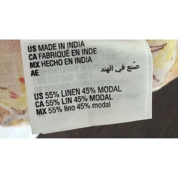 Style & Co Women's Plus Size Floral-Print Tiered Linen-Blend 3/4-Sleeve Dress 1X - Picture 8 of 8